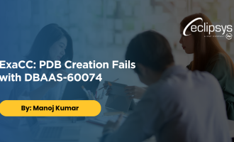 ExaCC PDB Creation Fails with DBAAS 60074